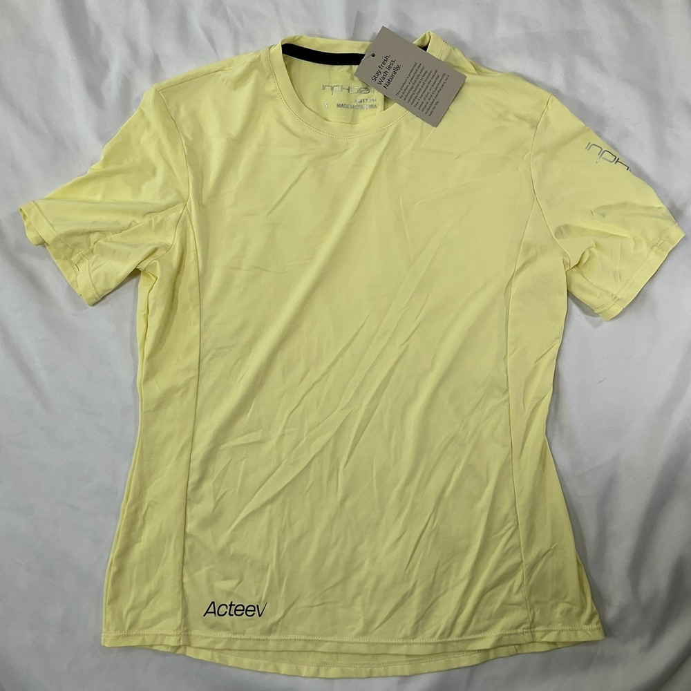 InPhorm Yellow Acteev Breathable Sz S Tennis Golf Shirt Casual Sport 565